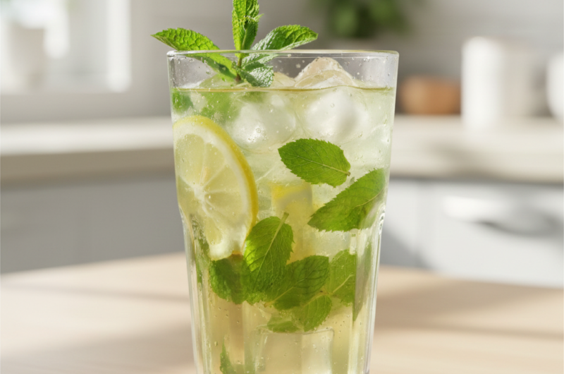 Té Verde Frío con Menta y Limón